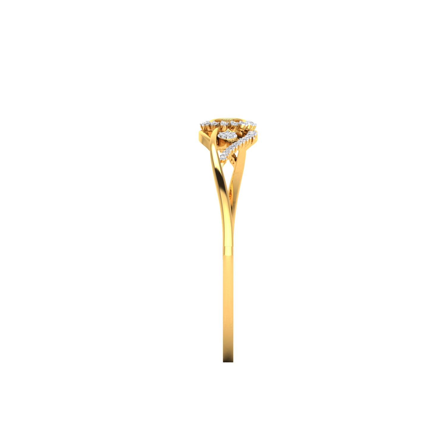 Yellow Gold Plated Sterling Silver Ring