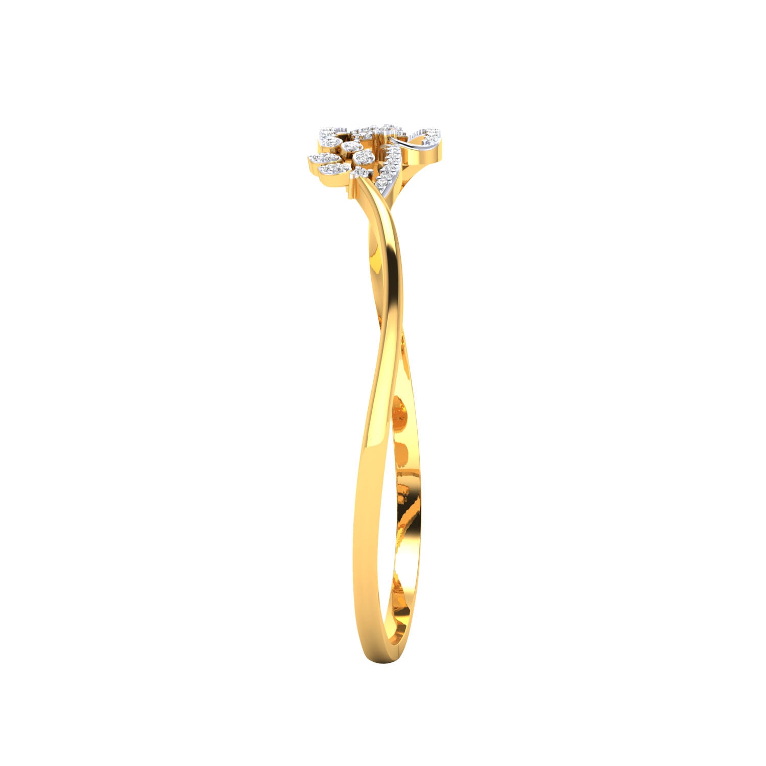 Yellow Gold Plated Sterling Silver Ring