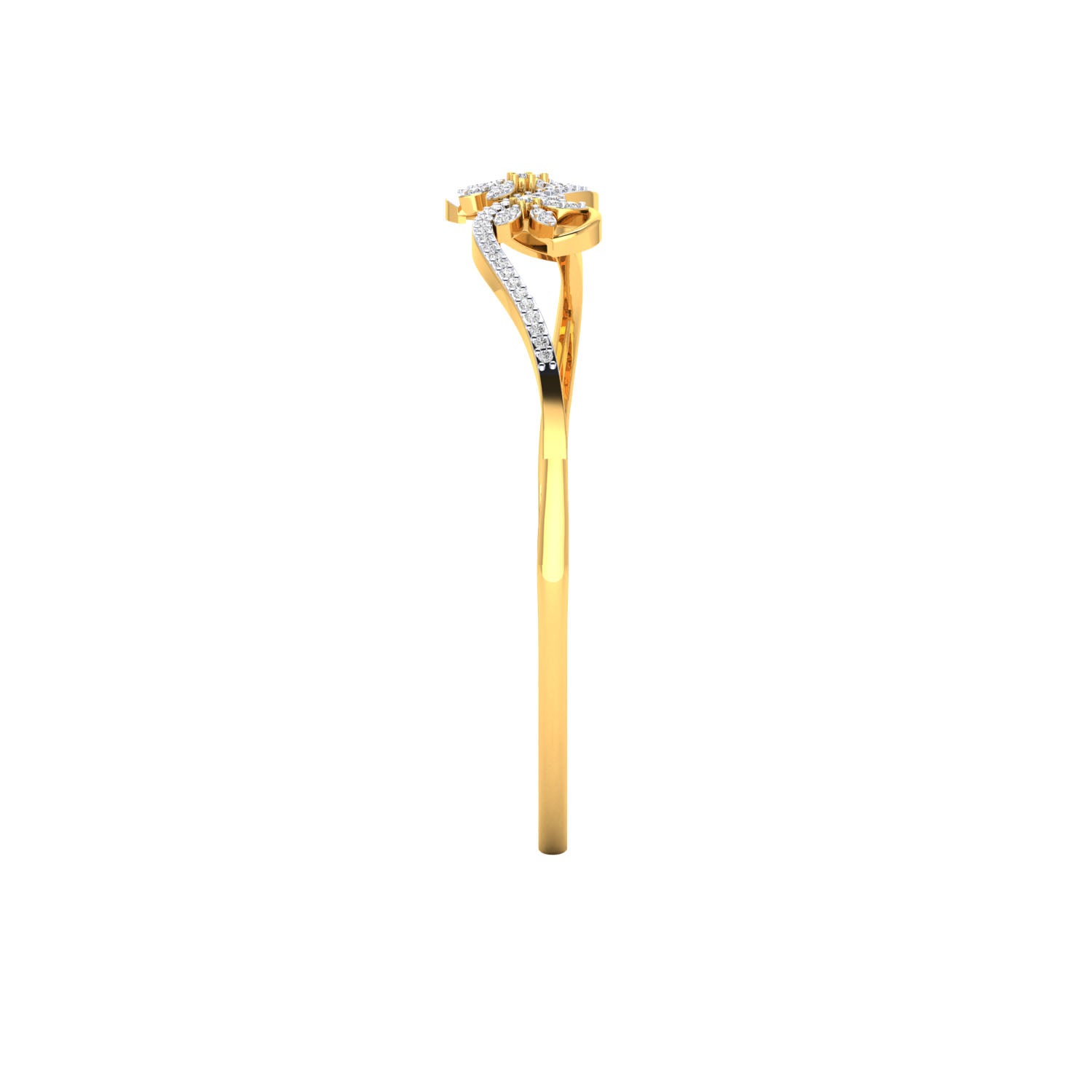Yellow Gold Plated Sterling Silver Ring