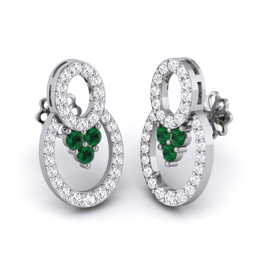 White Gold Earings