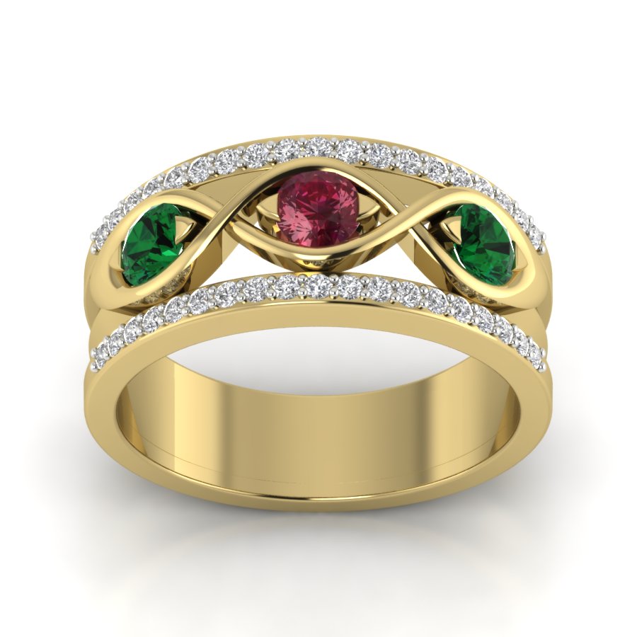 Yellow Gold Plated Sterling Silver Ring