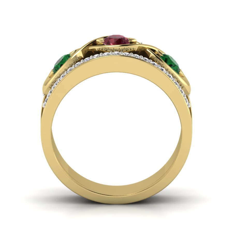 Yellow Gold Plated Sterling Silver Ring