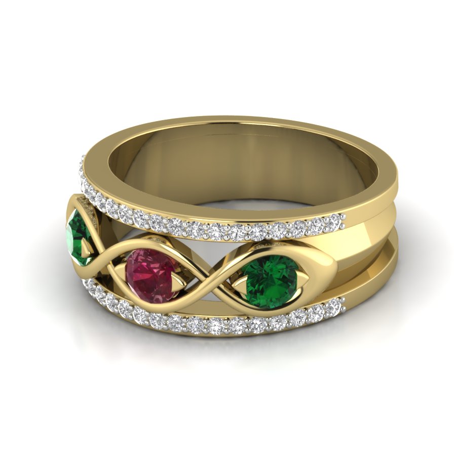 Yellow Gold Plated Sterling Silver Ring