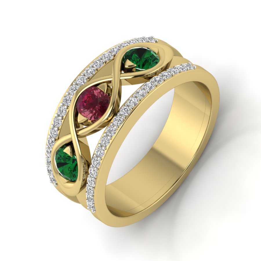 Yellow Gold Plated Sterling Silver Ring