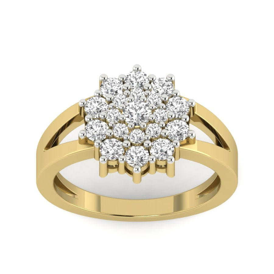 Yellow Gold Plated Sterling Silver Ring