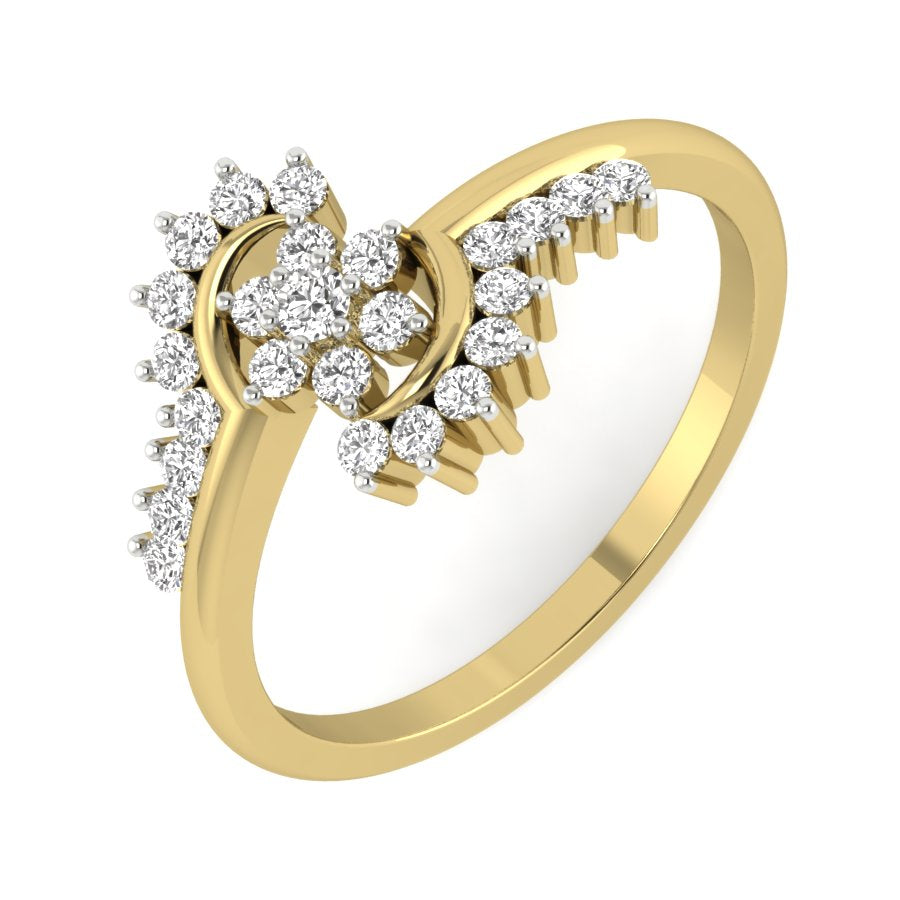 Yellow Gold Plated Sterling Silver Ring