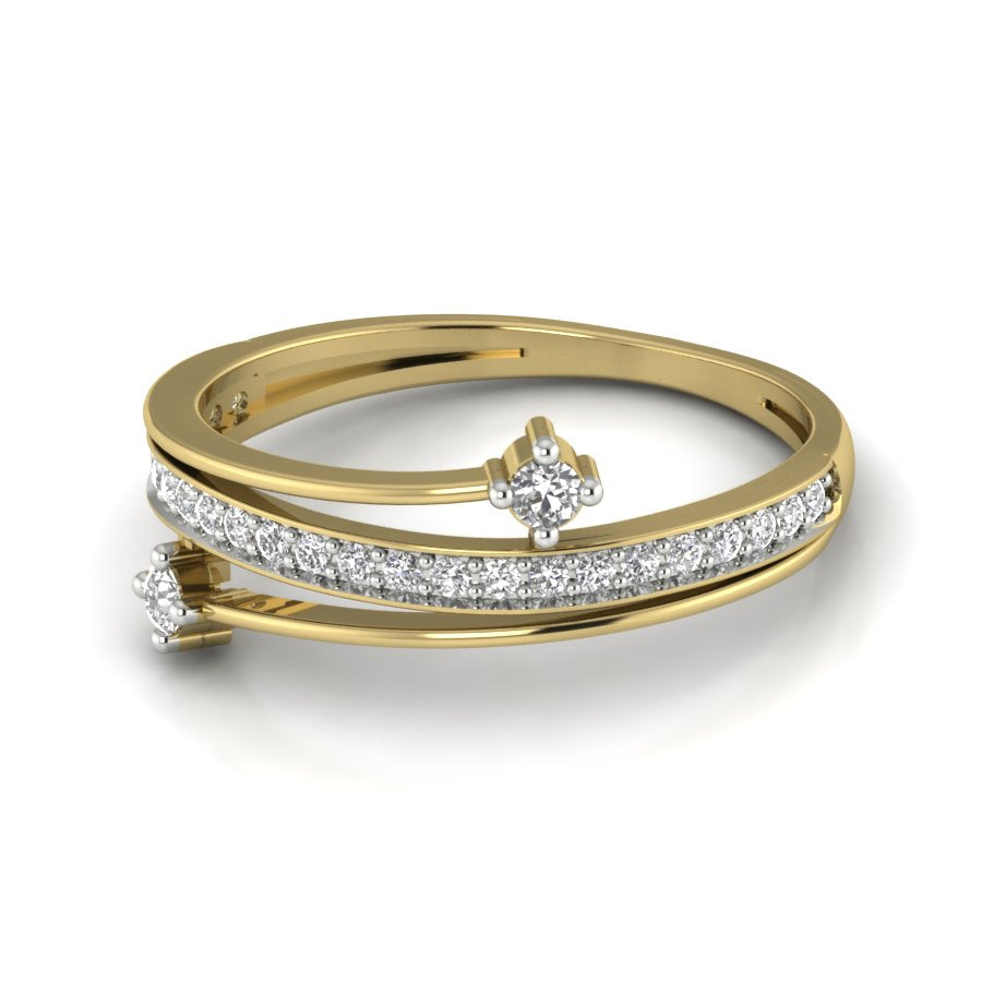 Yellow Gold Plated Sterling Silver Ring