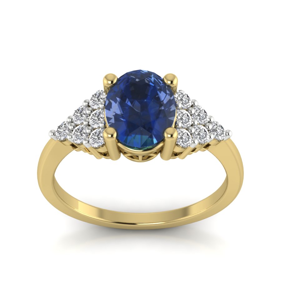 Yellow Gold Plated Sterling Silver Ring