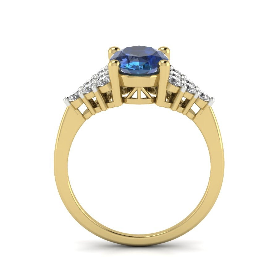 Yellow Gold Plated Sterling Silver Ring