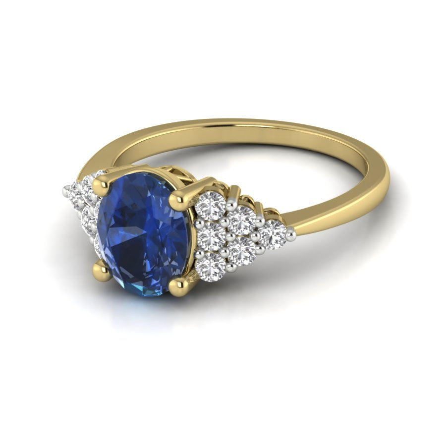 Yellow Gold Plated Sterling Silver Ring