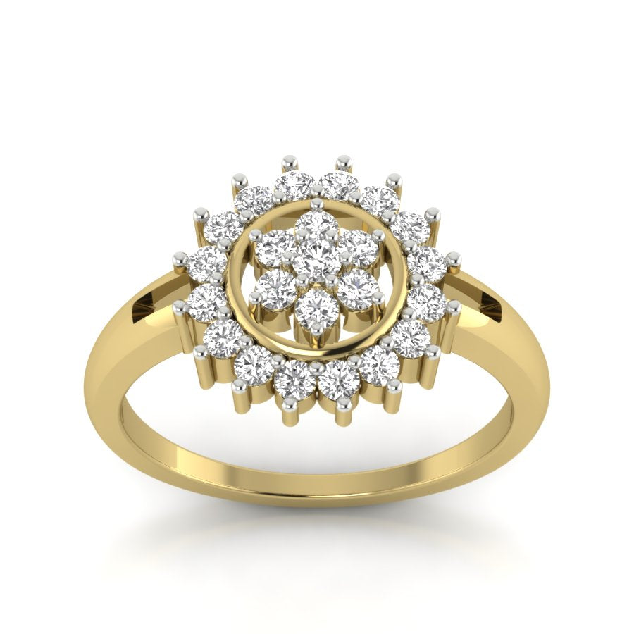Yellow Gold Plated Sterling Silver Ring