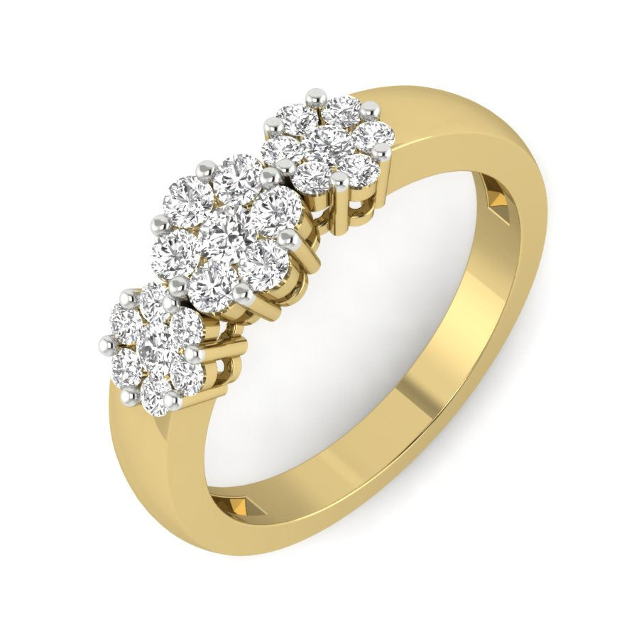 Yellow Gold Plated Sterling Silver Ring