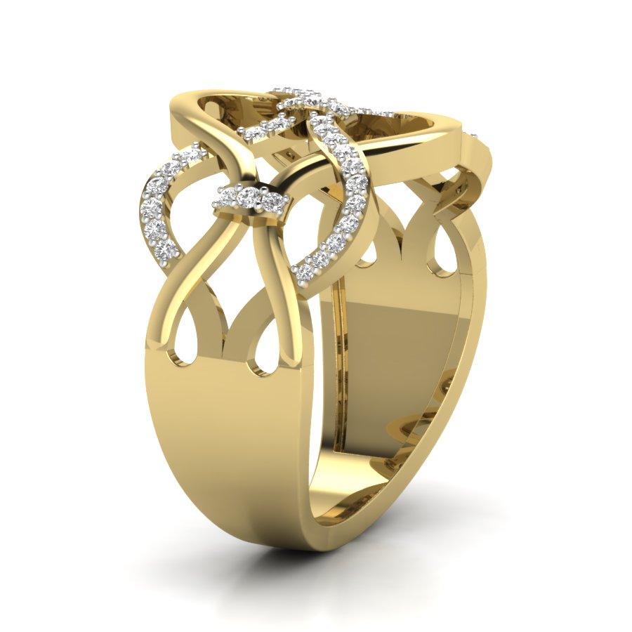 Yellow Gold Plated Sterling Silver Ring