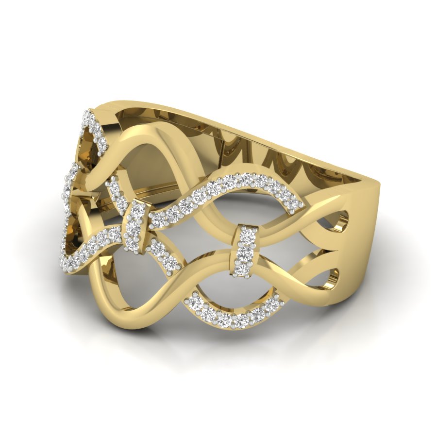 Yellow Gold Plated Sterling Silver Ring