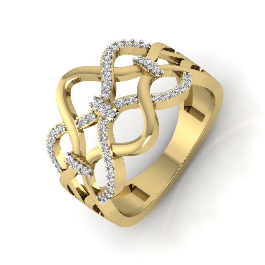 Yellow Gold Plated Sterling Silver Ring