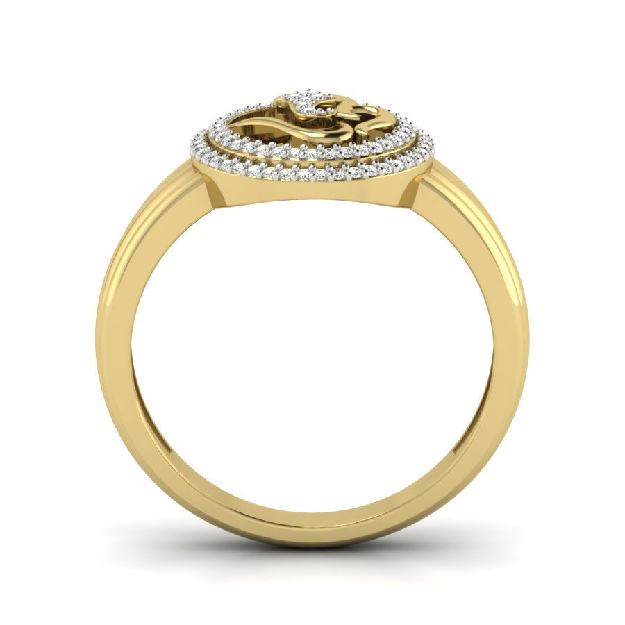Yellow Gold Plated Sterling Silver Ring