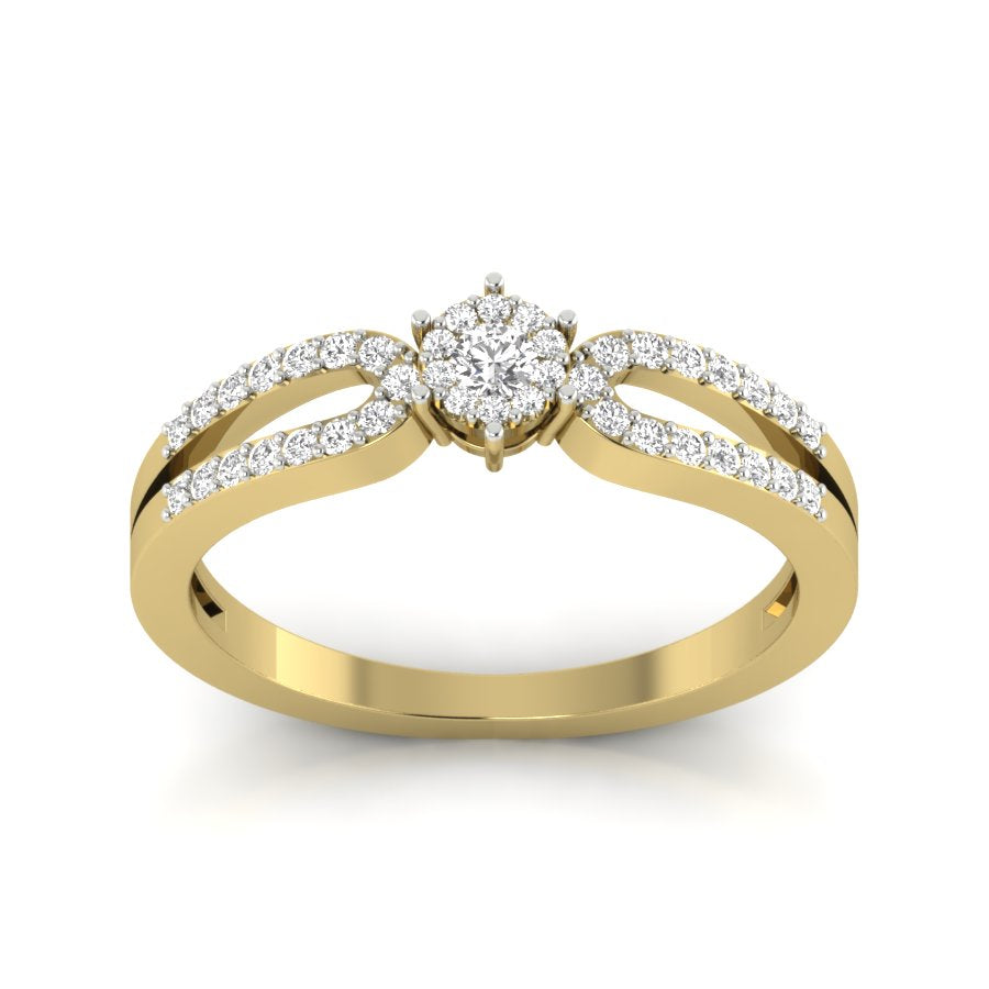 Yellow Gold Plated Sterling Silver Ring