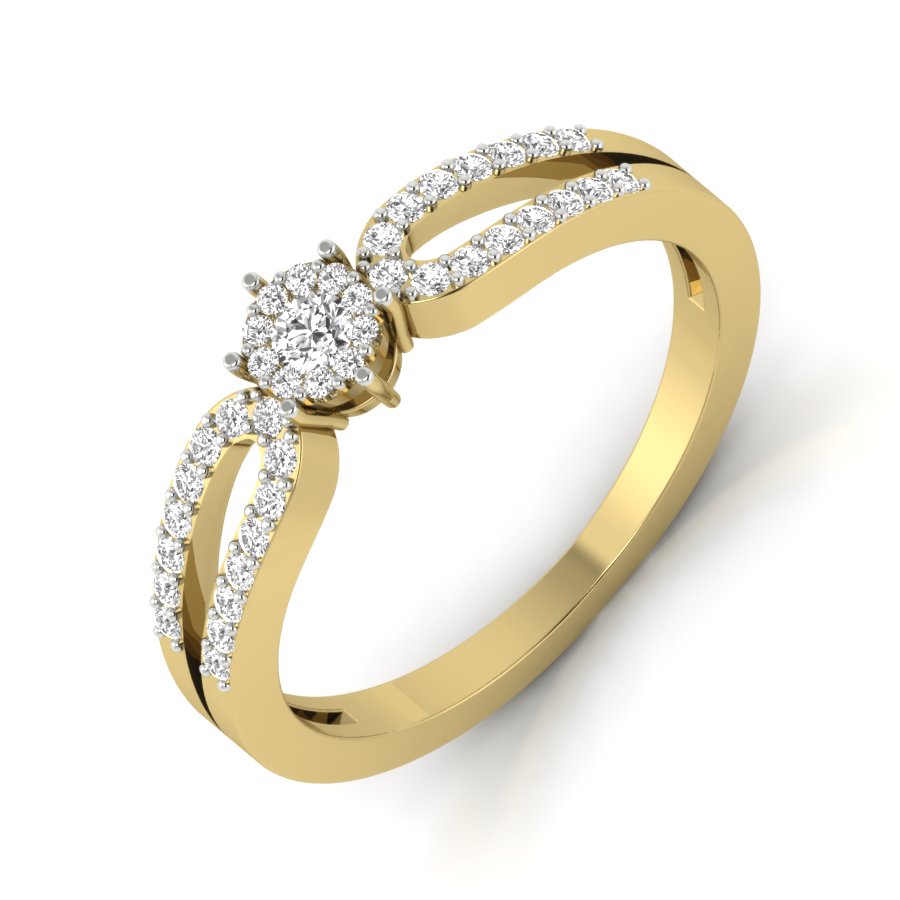 Yellow Gold Plated Sterling Silver Ring