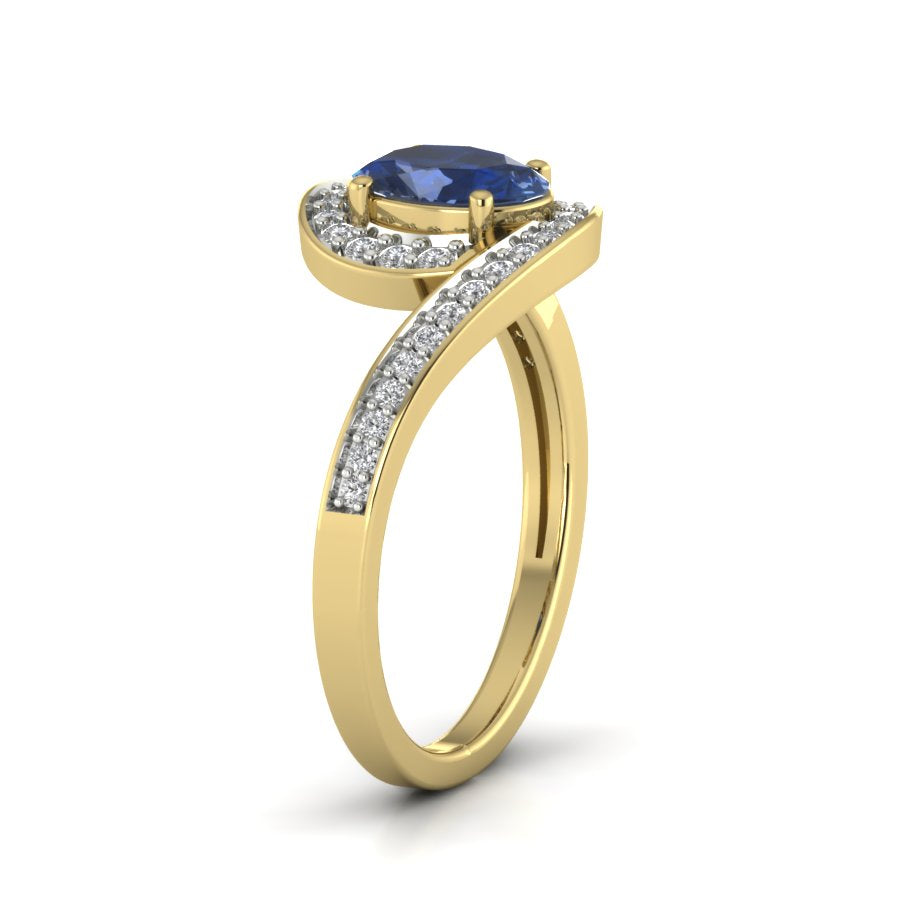 Yellow Gold Plated Sterling Silver Ring