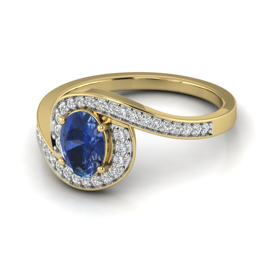 Yellow Gold Plated Sterling Silver Ring