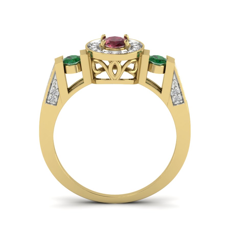 Yellow Gold Plated Sterling Silver Ring