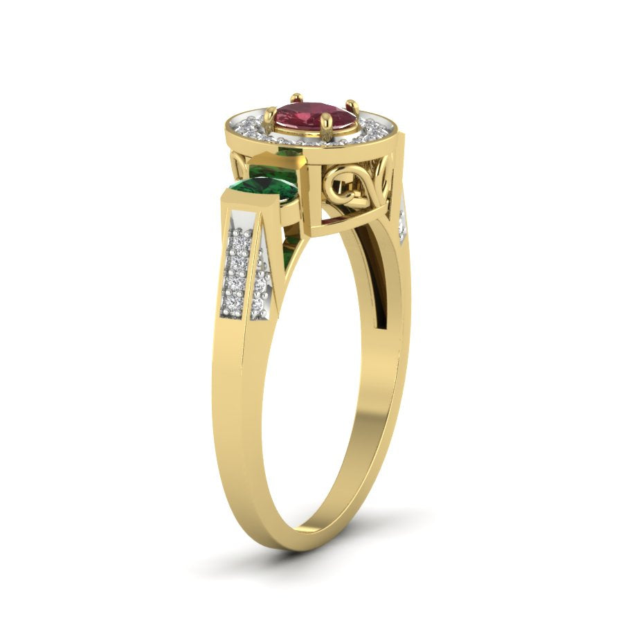 Yellow Gold Plated Sterling Silver Ring