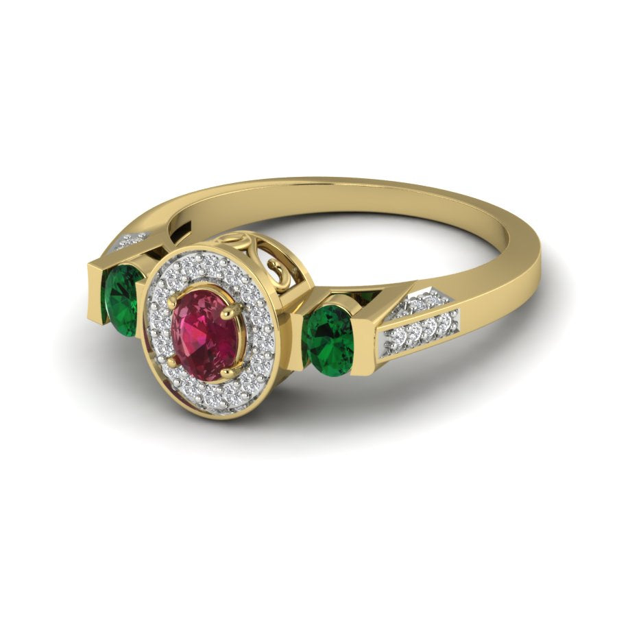 Yellow Gold Plated Sterling Silver Ring