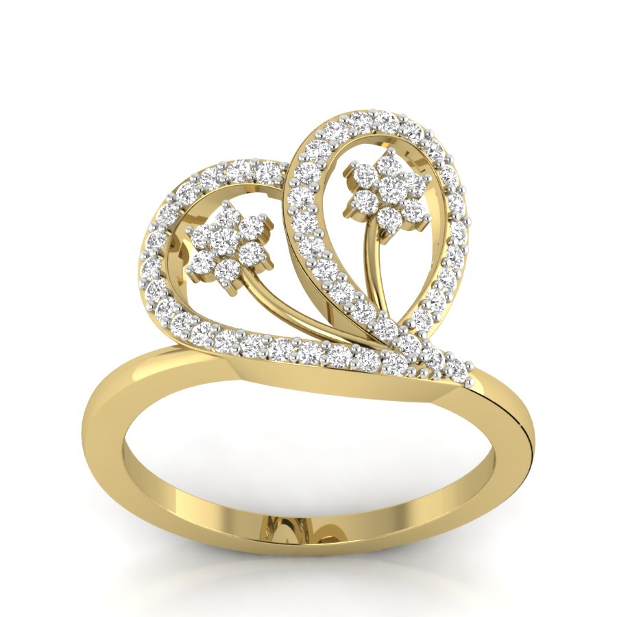 Yellow Gold Plated Sterling Silver Ring