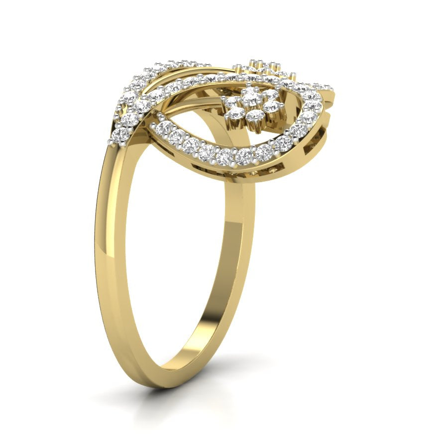 Yellow Gold Plated Sterling Silver Ring