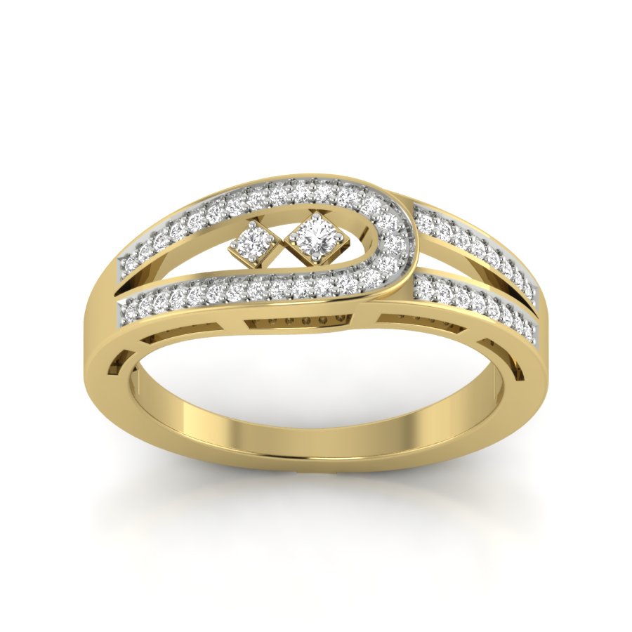 Yellow Gold Plated Sterling Silver Ring
