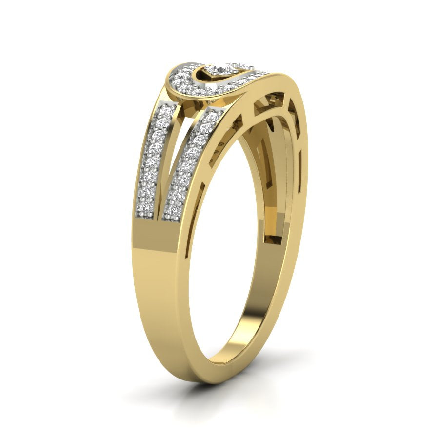 Yellow Gold Plated Sterling Silver Ring
