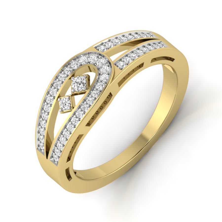 Yellow Gold Plated Sterling Silver Ring