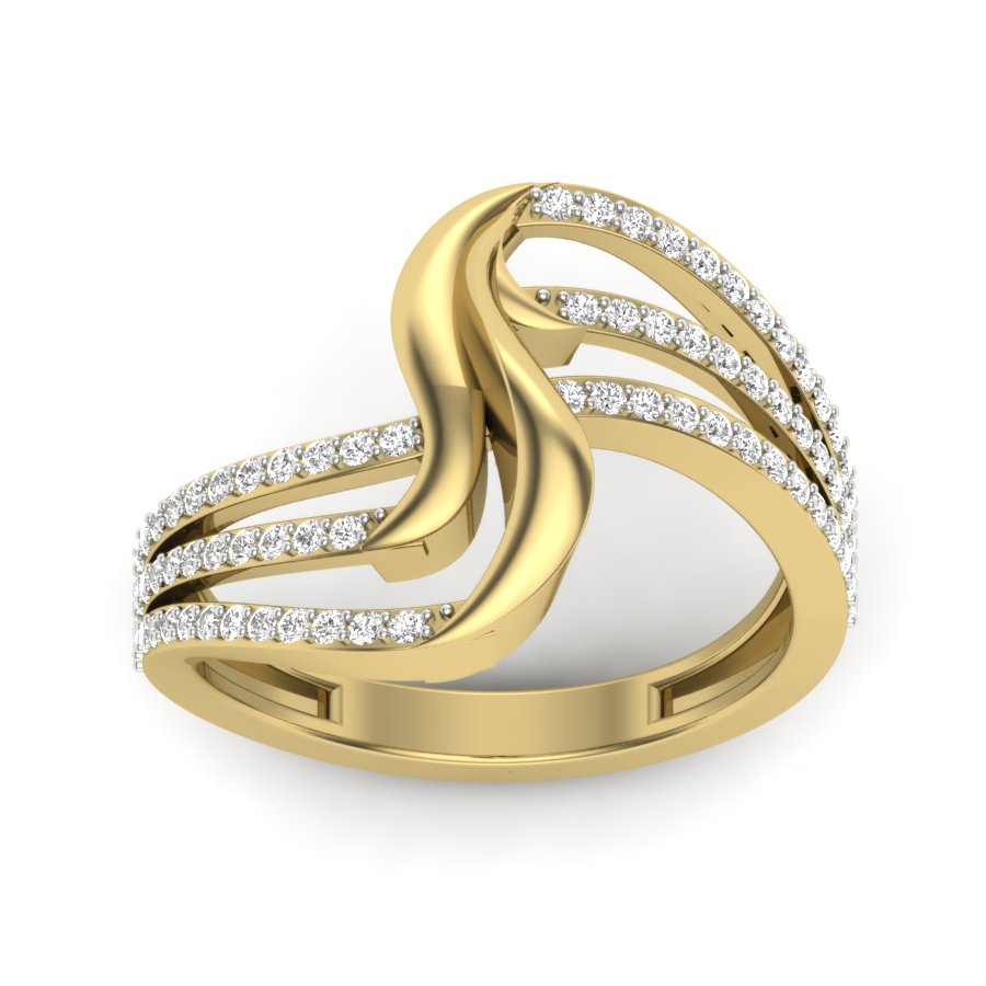 Yellow Gold Plated Sterling Silver Ring