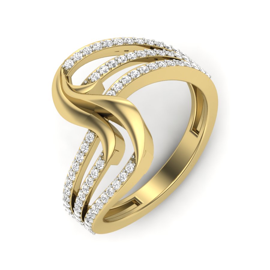 Yellow Gold Plated Sterling Silver Ring