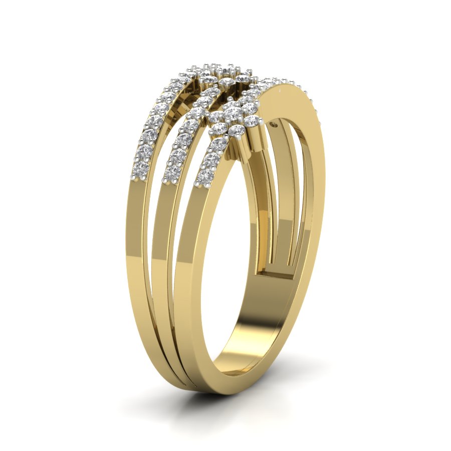 Yellow Gold Plated Sterling Silver Ring