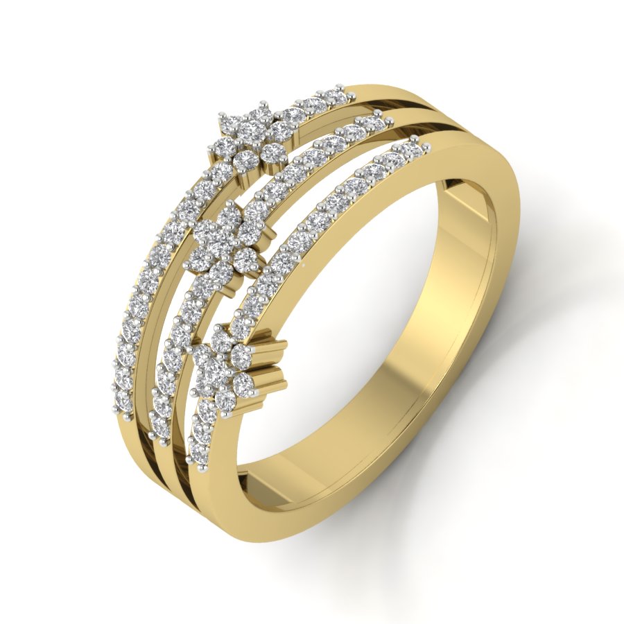 Yellow Gold Plated Sterling Silver Ring