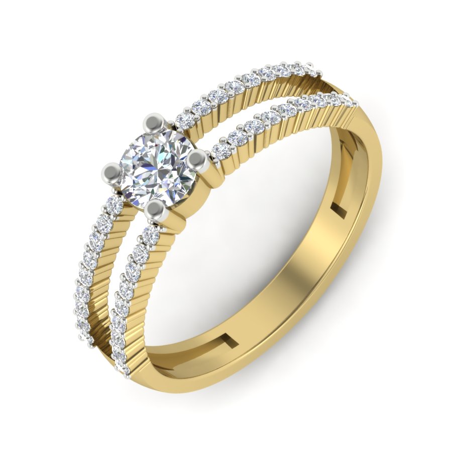 Yellow Gold Plated Sterling Silver Ring