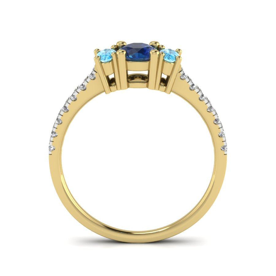 Yellow Gold Plated Sterling Silver Ring