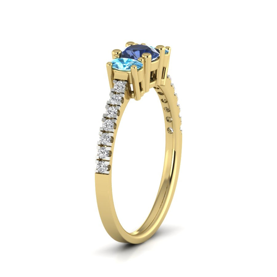Yellow Gold Plated Sterling Silver Ring