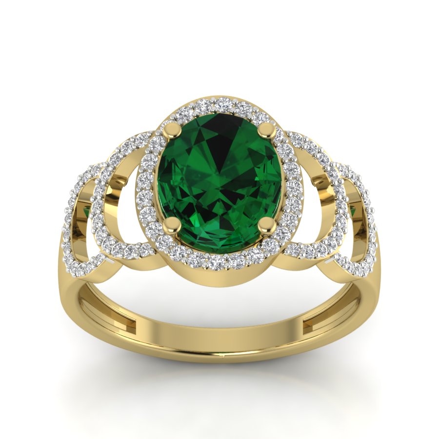 Yellow Gold Plated Sterling Silver Ring