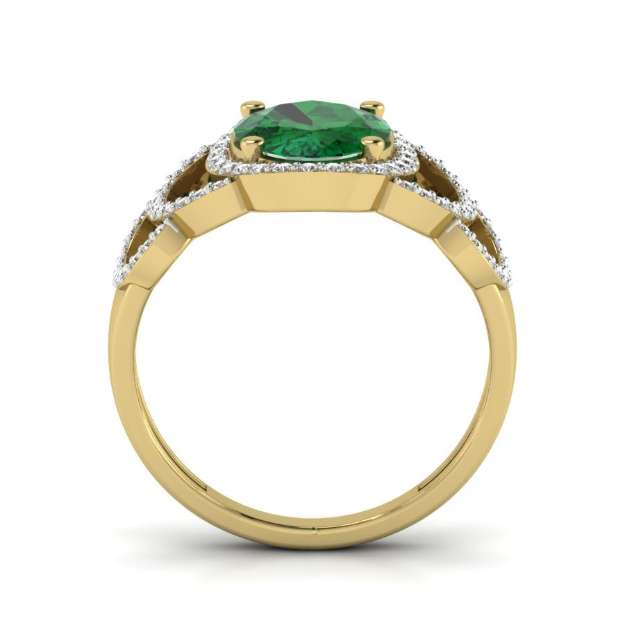 Yellow Gold Plated Sterling Silver Ring