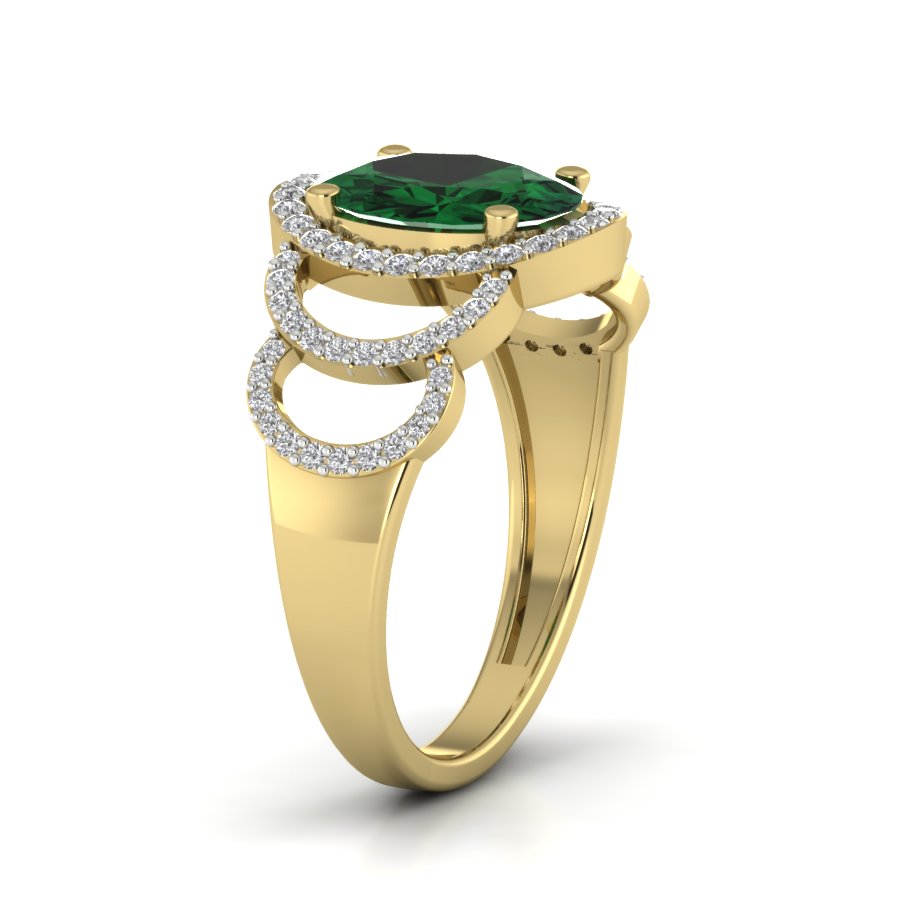 Yellow Gold Plated Sterling Silver Ring