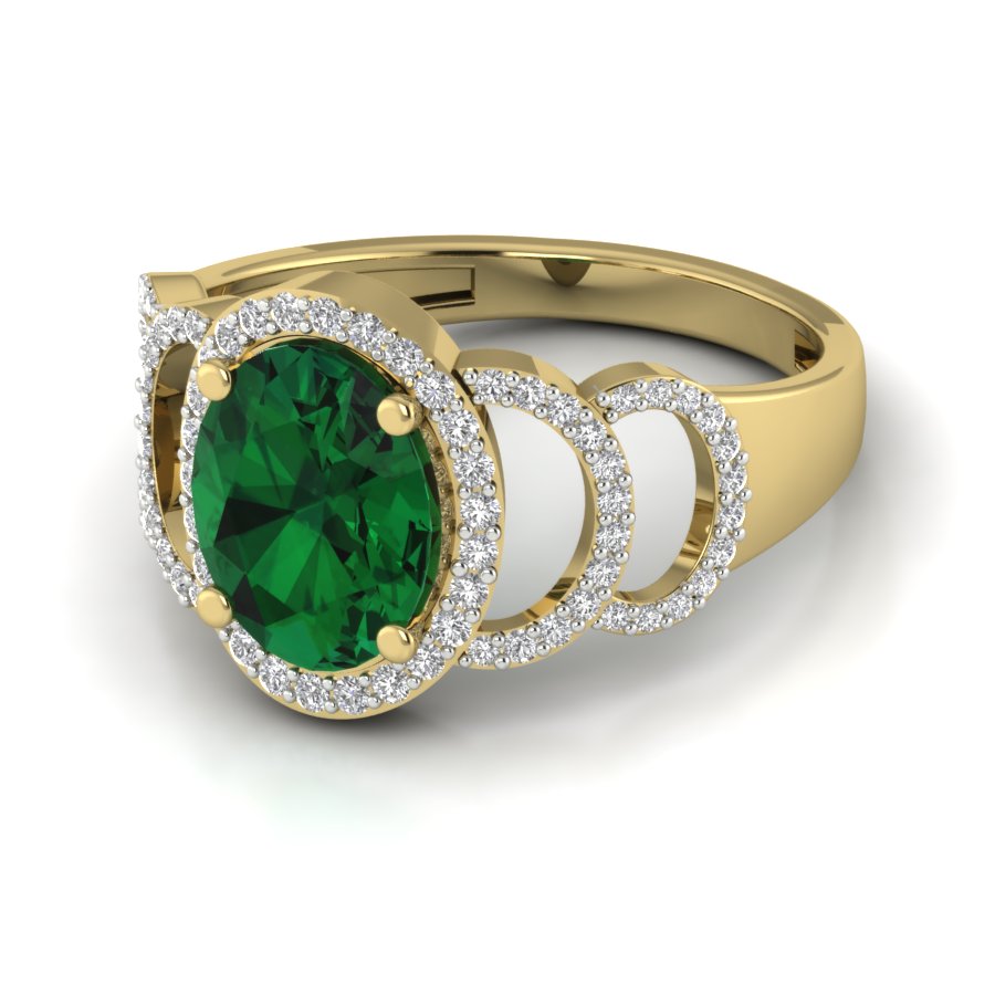 Yellow Gold Plated Sterling Silver Ring