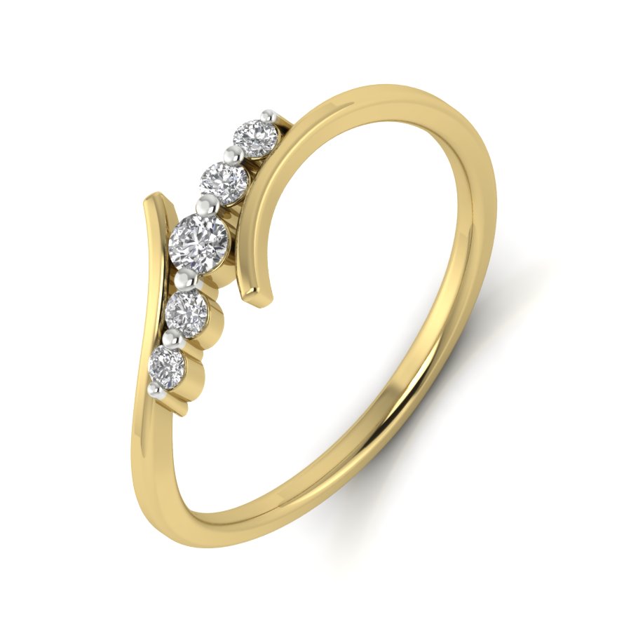 Yellow Gold Plated Sterling Silver Ring