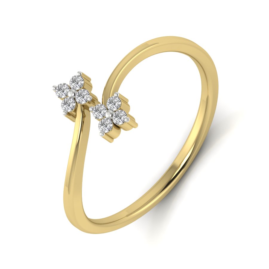 Yellow Gold Plated Sterling Silver Ring
