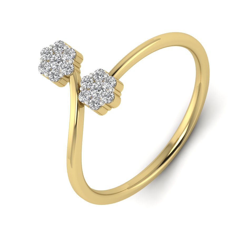Yellow Gold Plated Sterling Silver Ring
