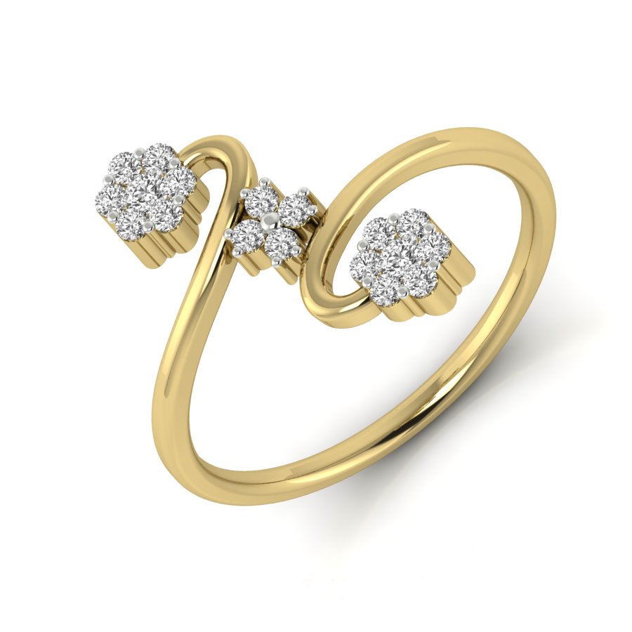 Yellow Gold Plated Sterling Silver Ring