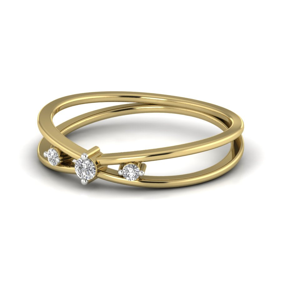 Yellow Gold Plated Sterling Silver Ring
