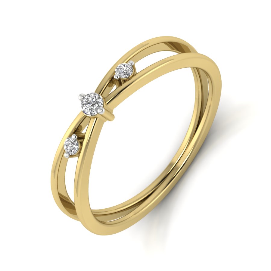 Yellow Gold Plated Sterling Silver Ring