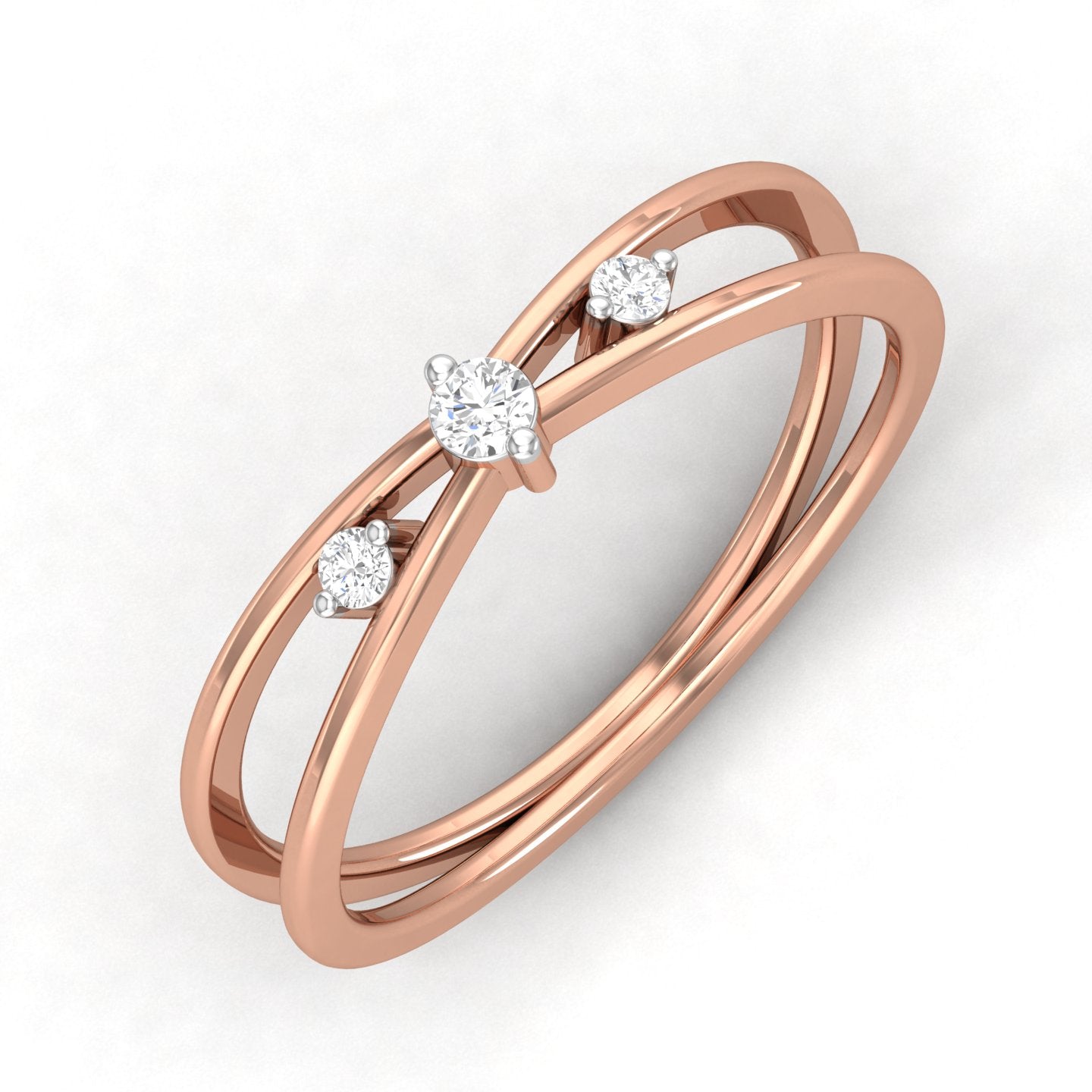Rose Gold Plated Sterling Silver Ring